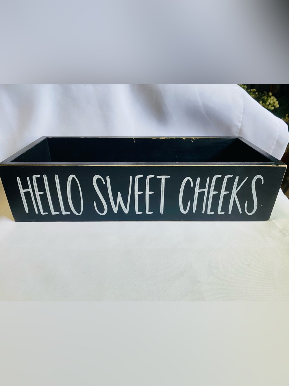 Hello Sweet Cheeks/Nice Butt- Decorative Wooden Box - Black